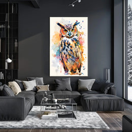 Vibrant Owl Art Poster
