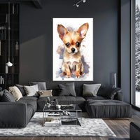 Chihuahua Watercolor Portrait Poster Art Print