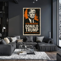 Trump Statesman Legacy Grunge Patriotic Poster