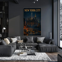 New York City Nightscape Poster