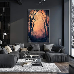 Enchanted Forest Gateway: Abstract, Artistic, or Pop Culture Poster