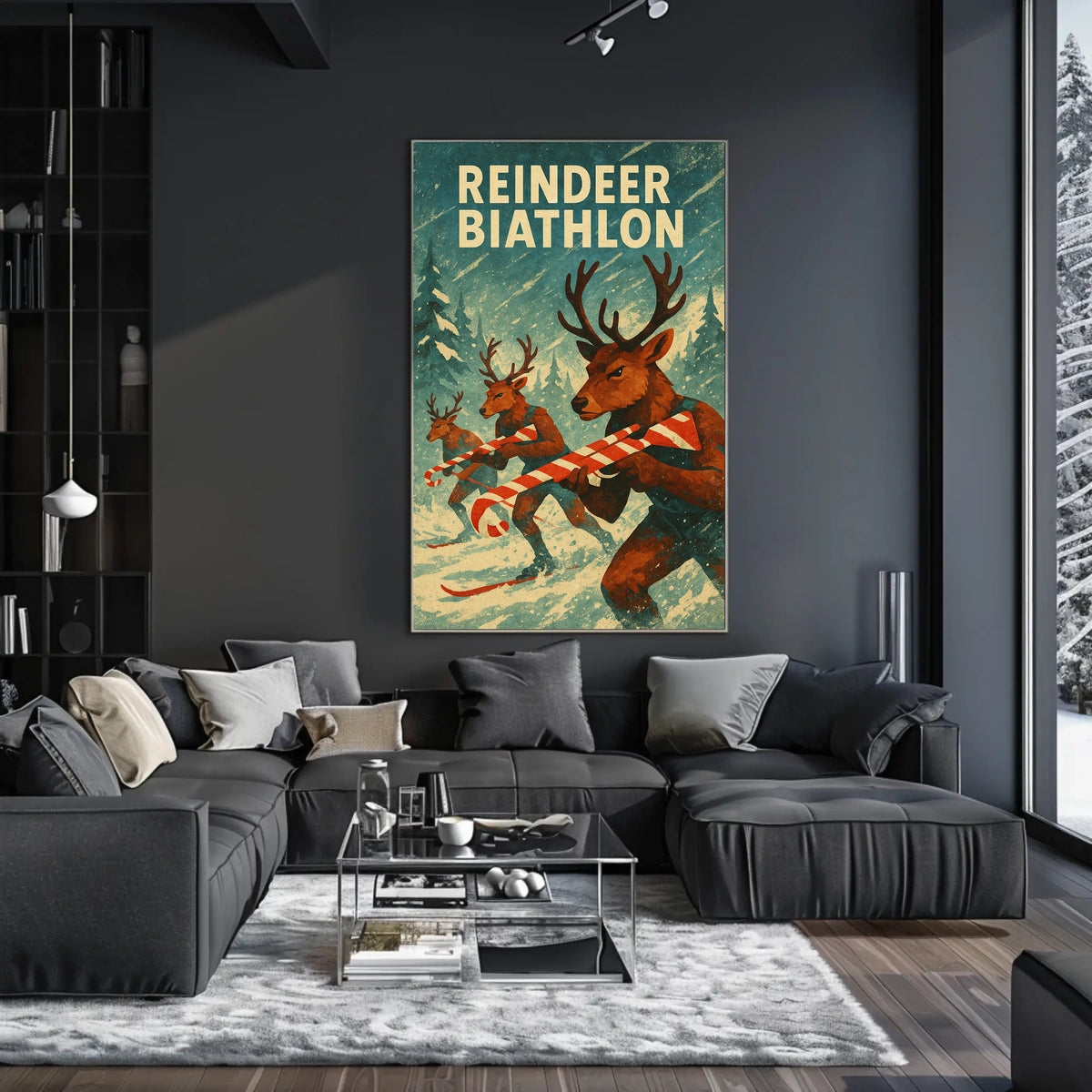 Reindeer Biathlon Poster