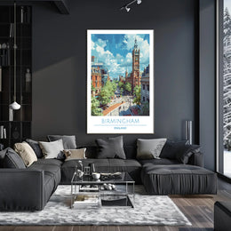 Birmingham Skyline Poster