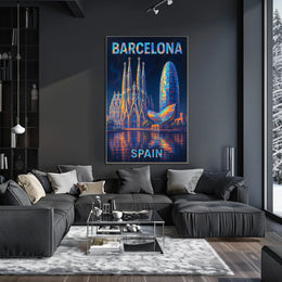 Barcelona A Vibrant Cityscape Poster