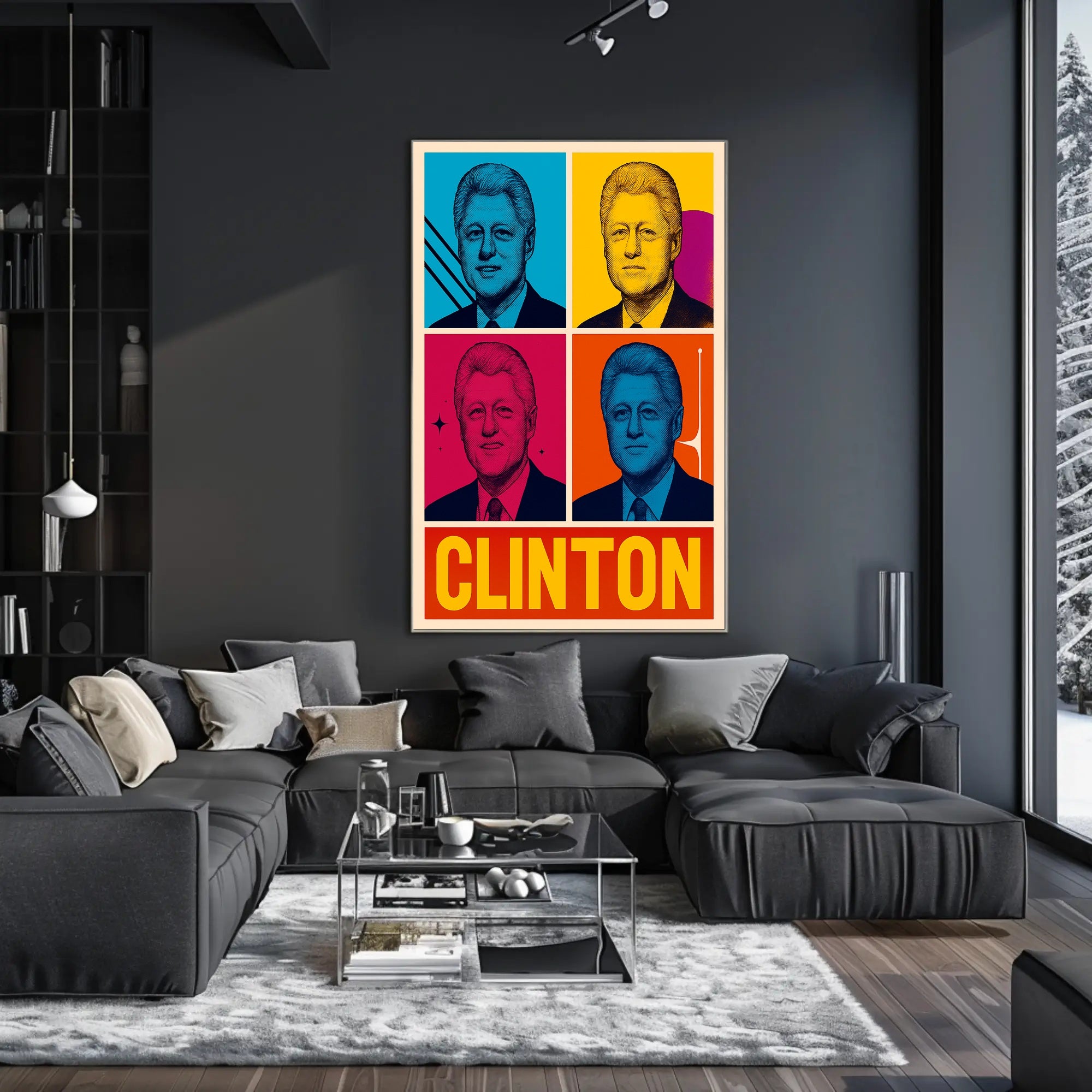Clinton Pop Art Tribute Wall Art Print PosterGoat