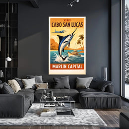 Visit Cabo San Lucas Marlin Capital Poster PosterGoat