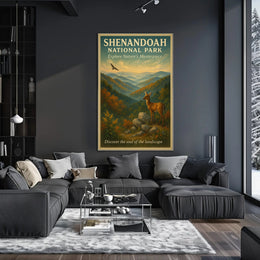 Shenandoah National Park Vintage Landscape National Park Poster