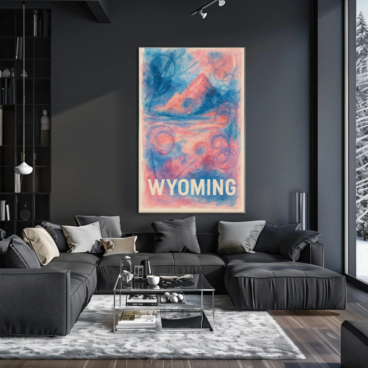 Wyoming Landscape Art Poster