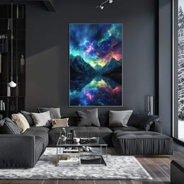 Cosmic Dreamscape: Surreal Starry Sky Art Poster