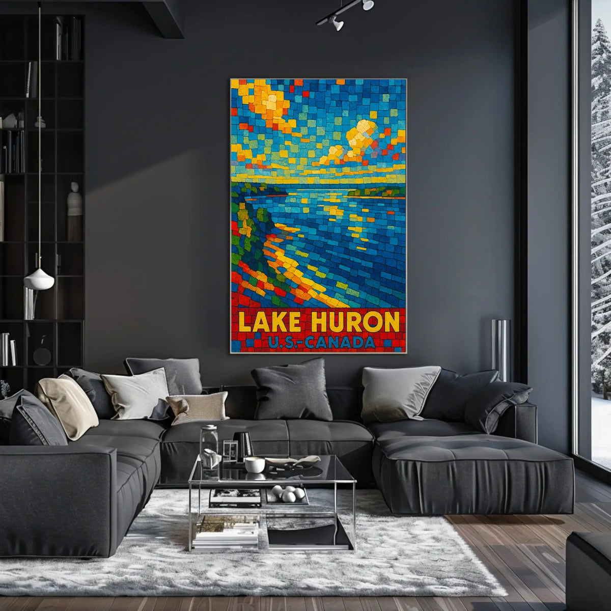 Lake Huron U.S.-Canada Poster