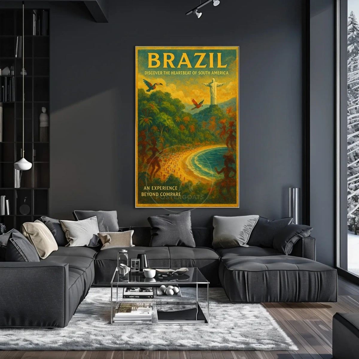 Brazil's Vibrant Landscapes Vintage Travel Poster