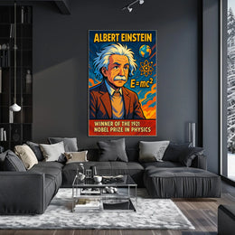 Albert Einstein Nobel Laureate Portrait Classic Scientific Decor Gift Inspiring Knowledge Science Lovers Poster