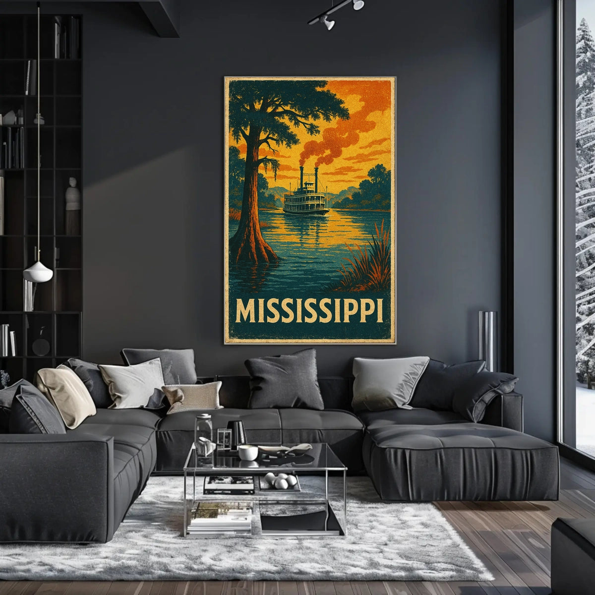 Mississippi Riverboat Poster