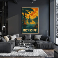 Mississippi Riverboat Poster