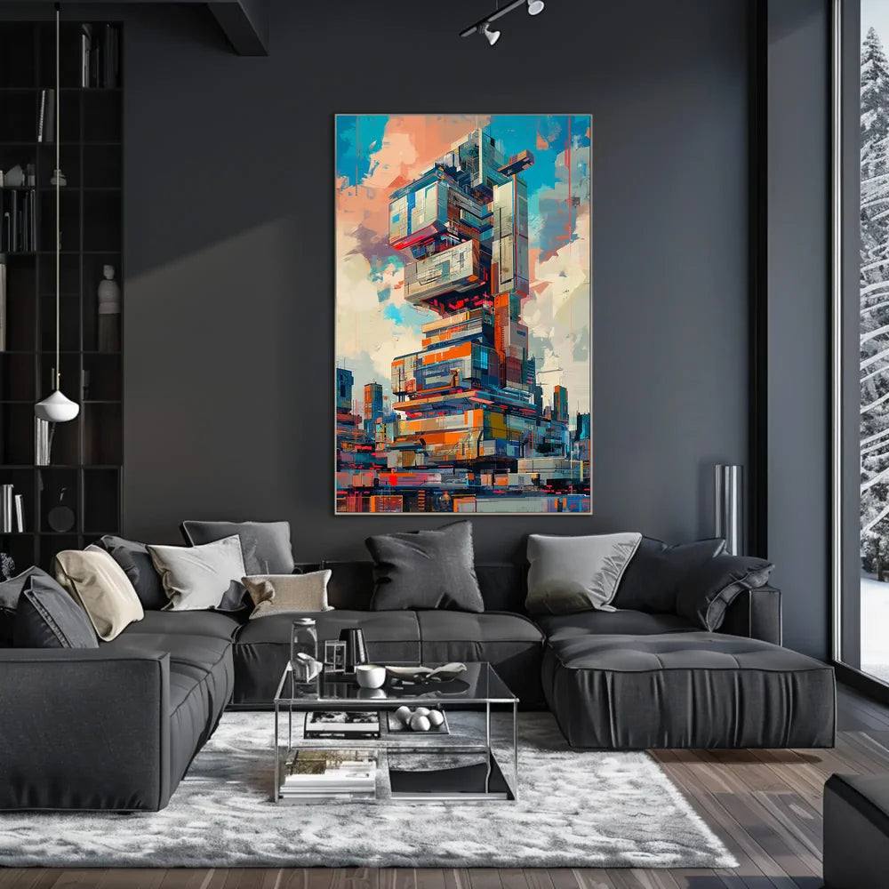 Modern SN Typography Art Poster