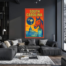 South Carolina A Vibrant Tribute Poster PosterGoat
