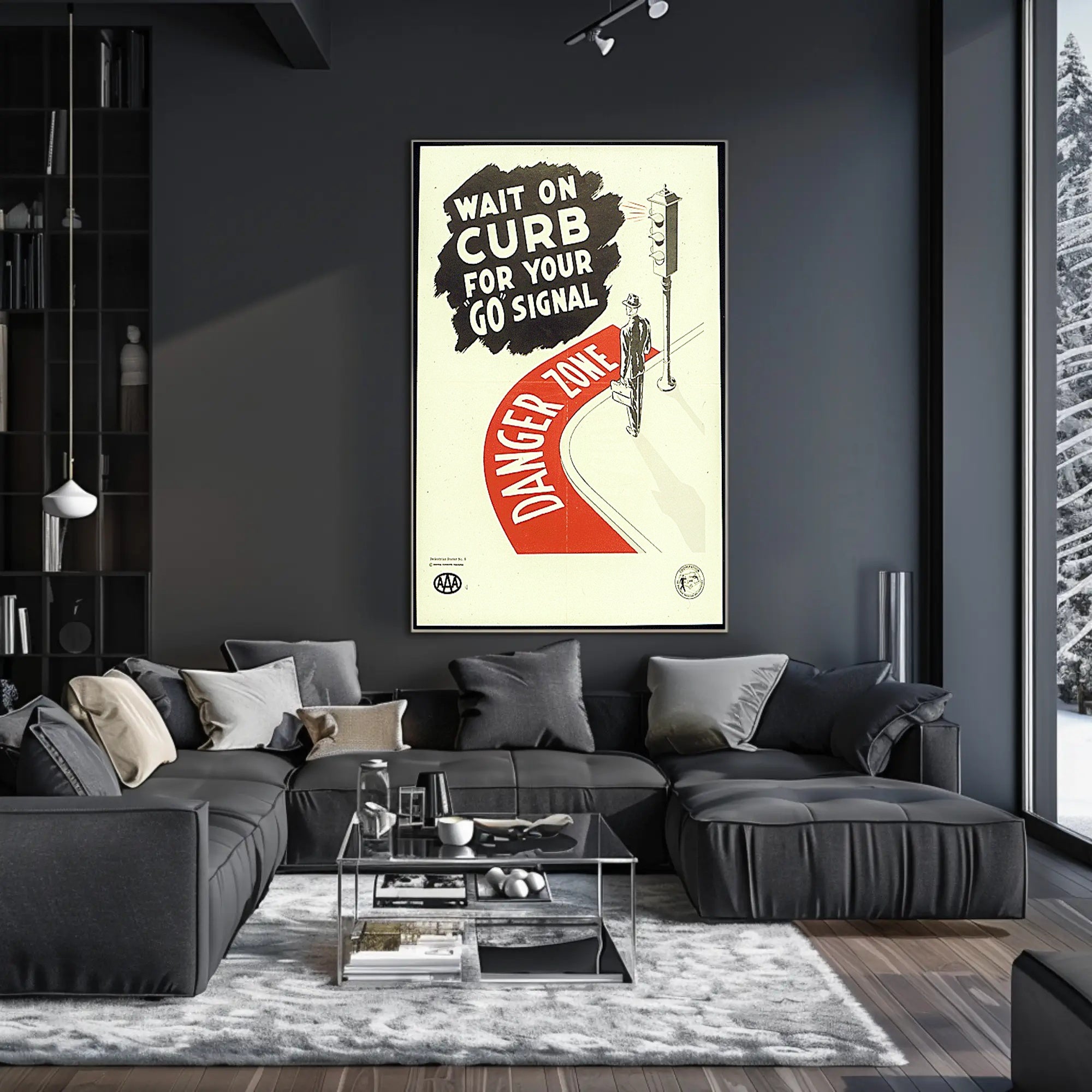 Pedestrian Safety Vintage Poster - Educational or Infographic Poster PosterGoat