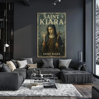 Saint Kiara: Vintage Religious Art Poster