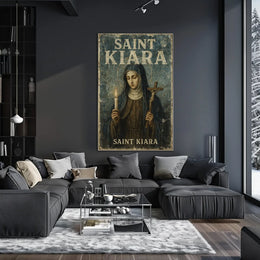 Saint Kiara: Vintage Religious Art Poster