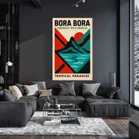 Bora Bora Tropical Paradise Vintage Travel Poster PosterGoat