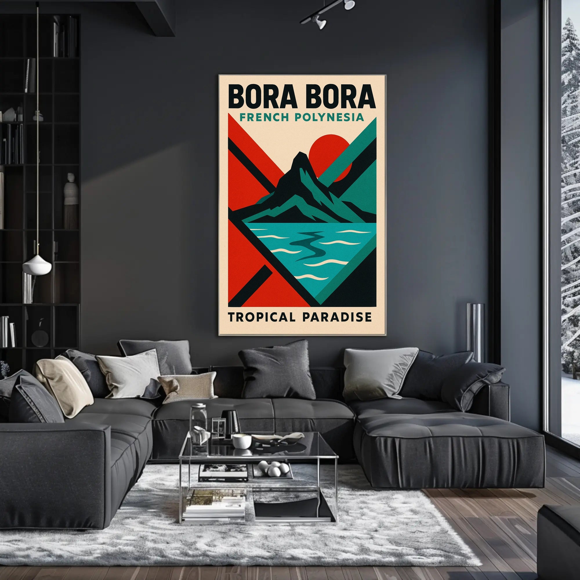 Bora Bora Tropical Paradise Vintage Travel Poster PosterGoat