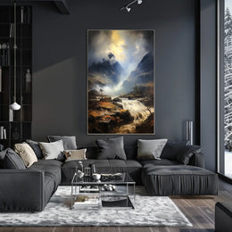 Majestic Mountain Landscape: Photorealistic National Park Poster