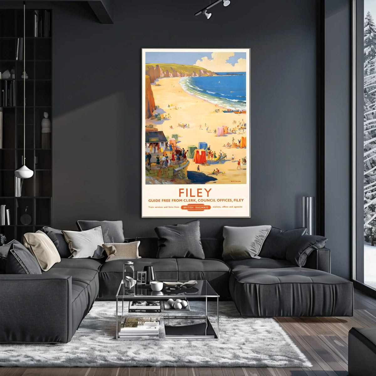 Filey Beach British Railways Poster