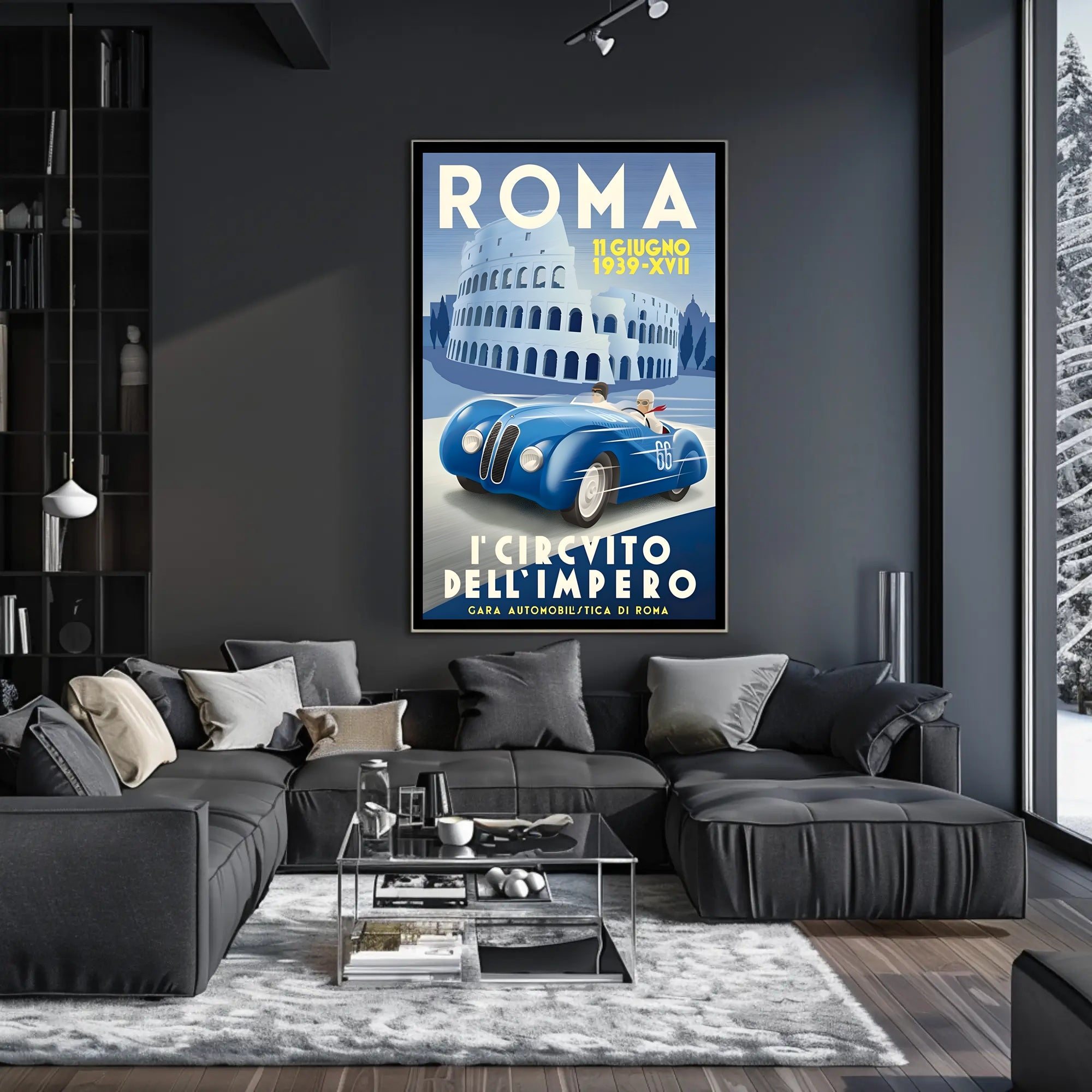 Historic Rome Car Race Poster