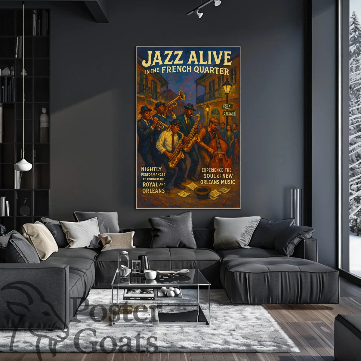 New Orleans Jazz Night in French Quarter Poster