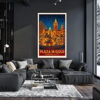 Plaza In Gold Kansas City Poster