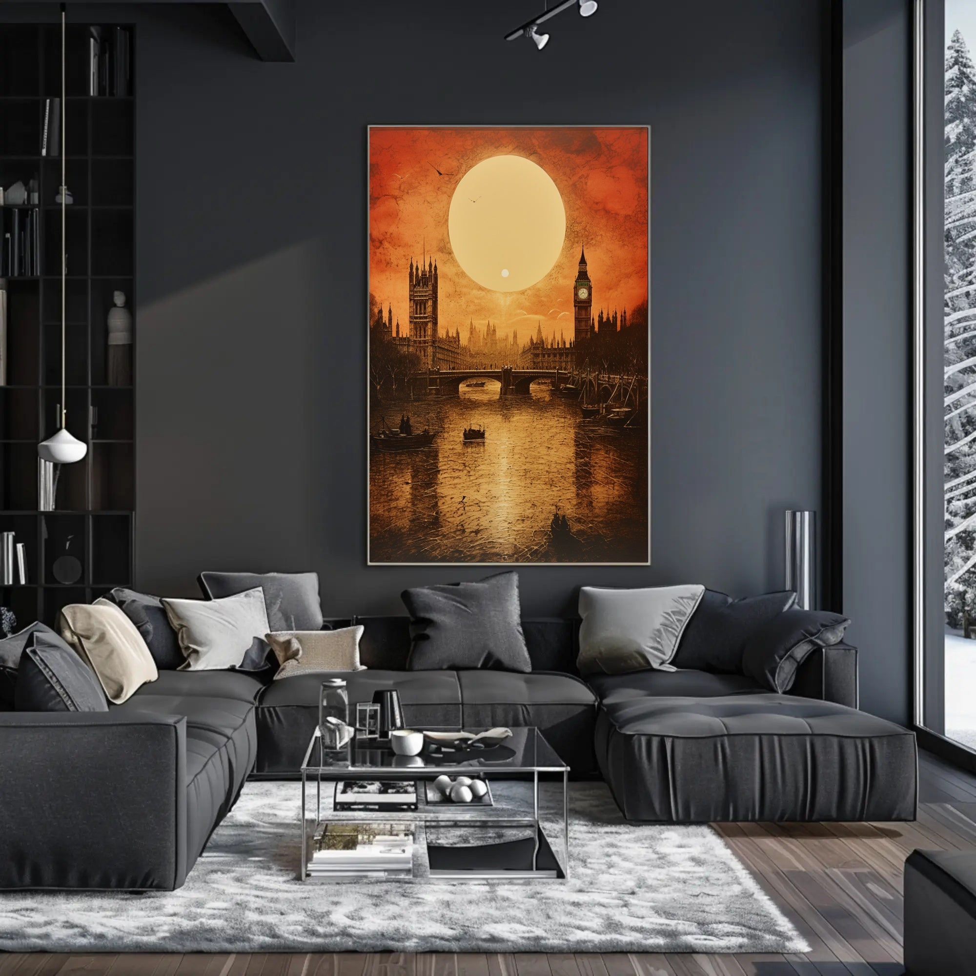 Sunset Over London Poster