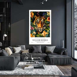 William Morris Tiger Illustration Art Poster - Animal Poster
