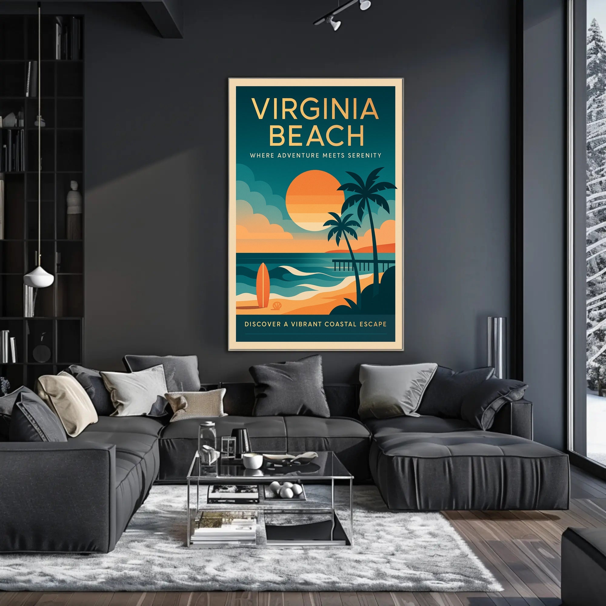 Virginia Beach Serenity Adventure Travel Poster