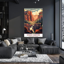 Kings Canyon Vintage National Park Poster