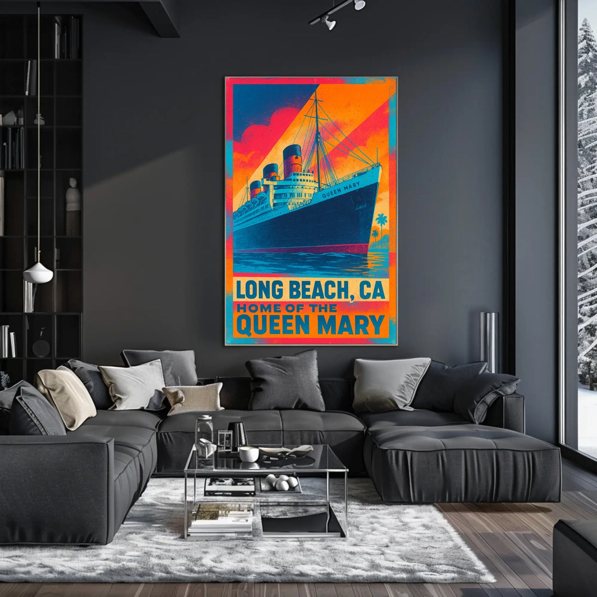 Long Beach, CA Home of the Queen Mary Poster