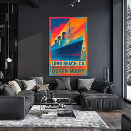 Long Beach, CA Home of the Queen Mary Poster