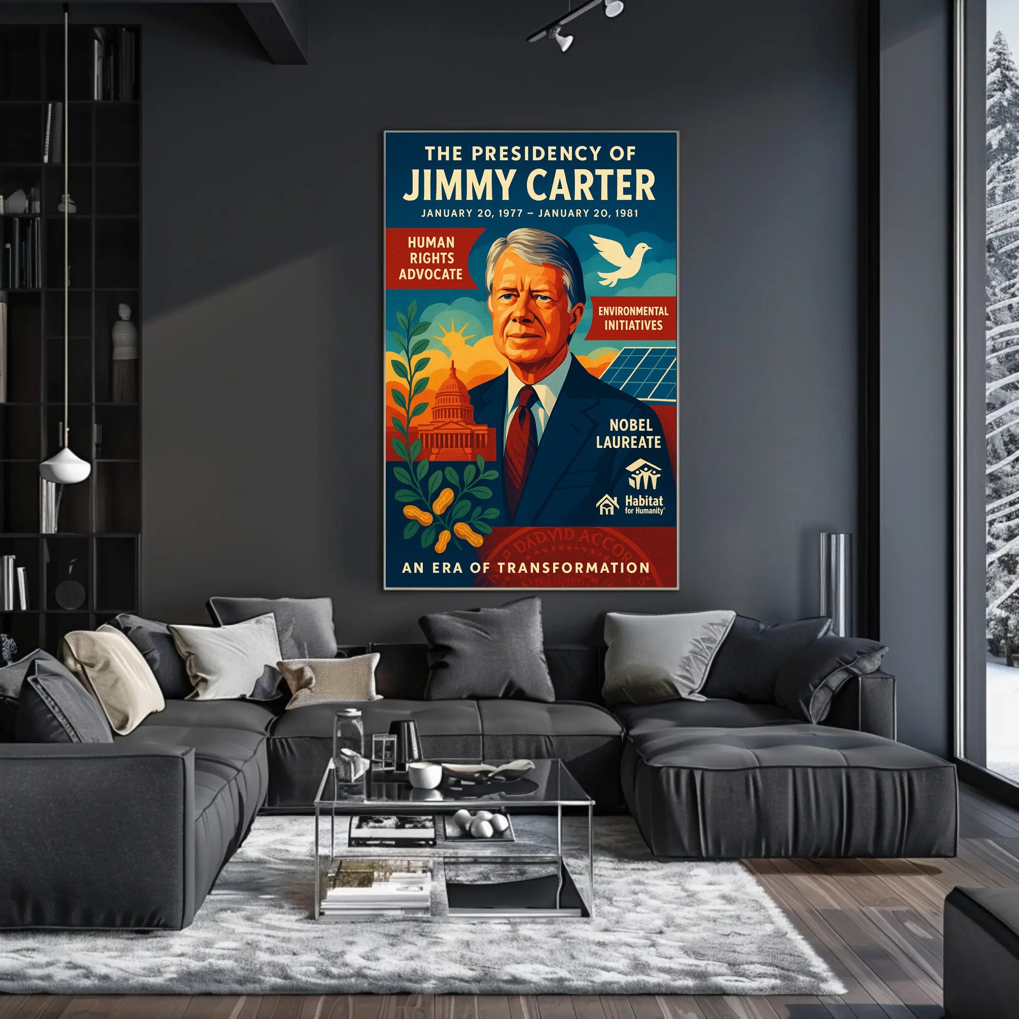 Jimmy Carter Era of Transformation Poster Wall Art PosterGoat