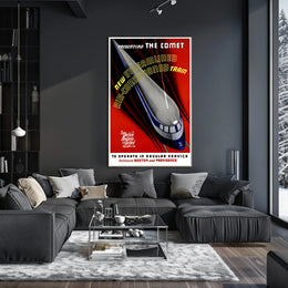 The Comet Train Travel Poster