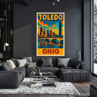 Toledo, Ohio A Vibrant Cityscape Poster