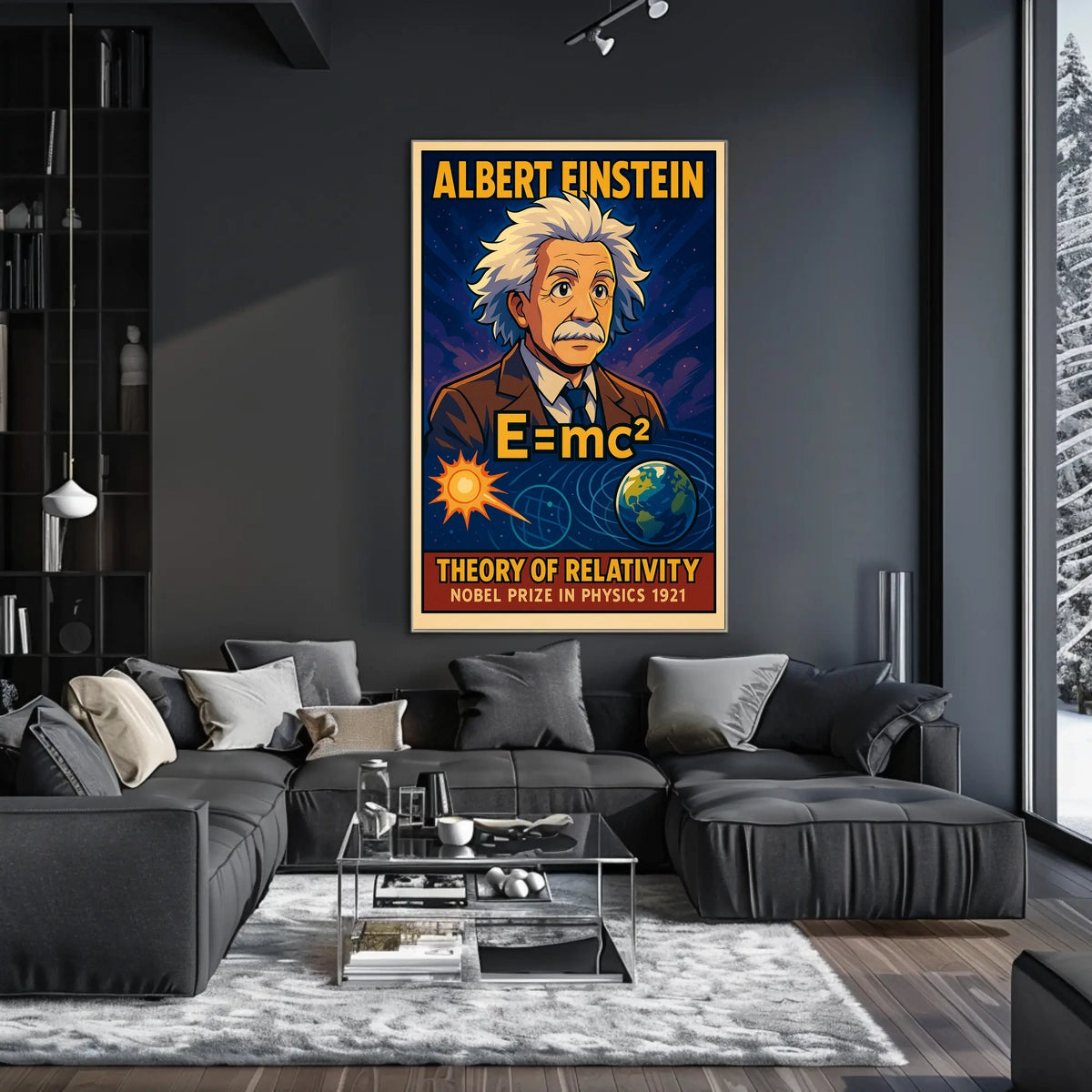 Einstein Nobel Prize Vintage Physics Portrait Gift Poster