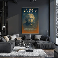 Albert Einstein Vintage Science Poster with Inspirational Quote