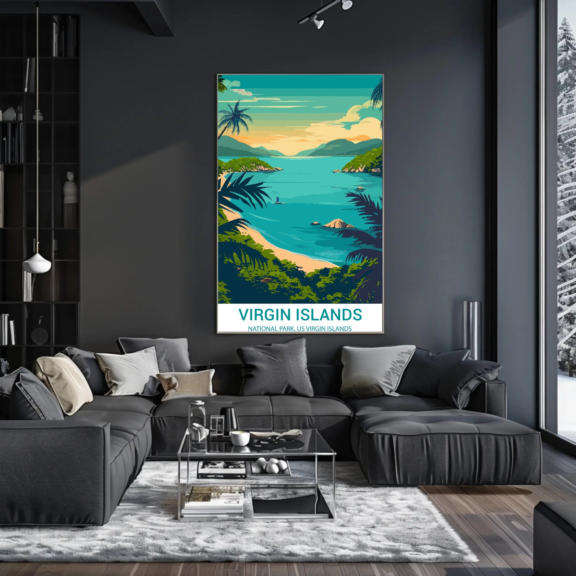 Scenic Virgin Islands National Park Travel Poster