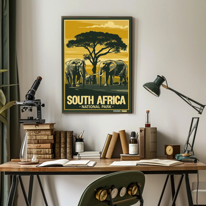 South Africa National Park Vintage Poster