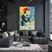 Festive Panda Winter Wonderland Poster