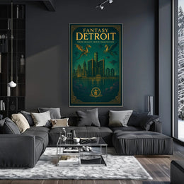 Fantasy Detroit Poster PosterGoat