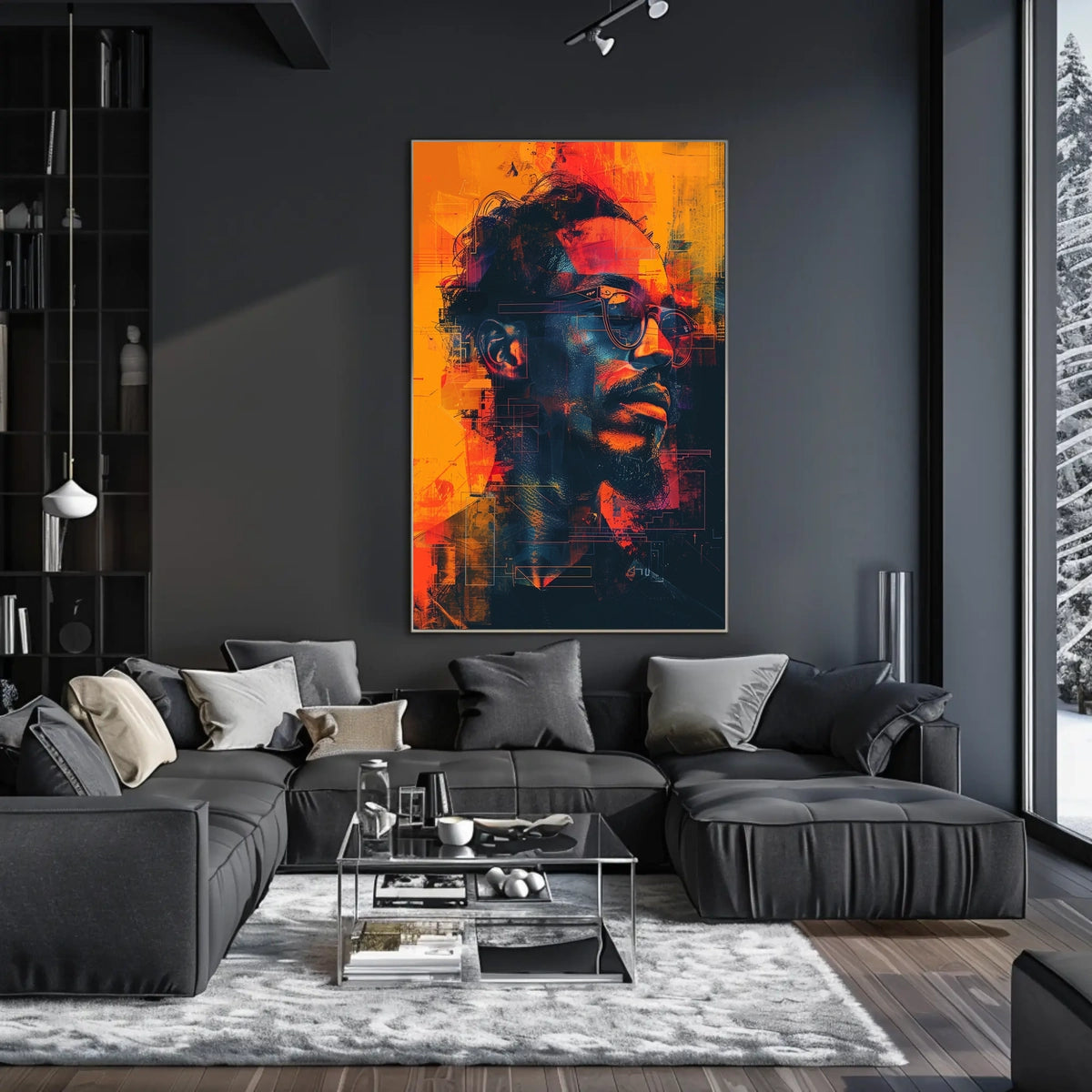 Vibrant Abstract Portrait Abstract Poster