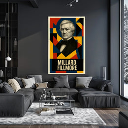 Millard Fillmore 13th President of the United States Abstract Pop Poster