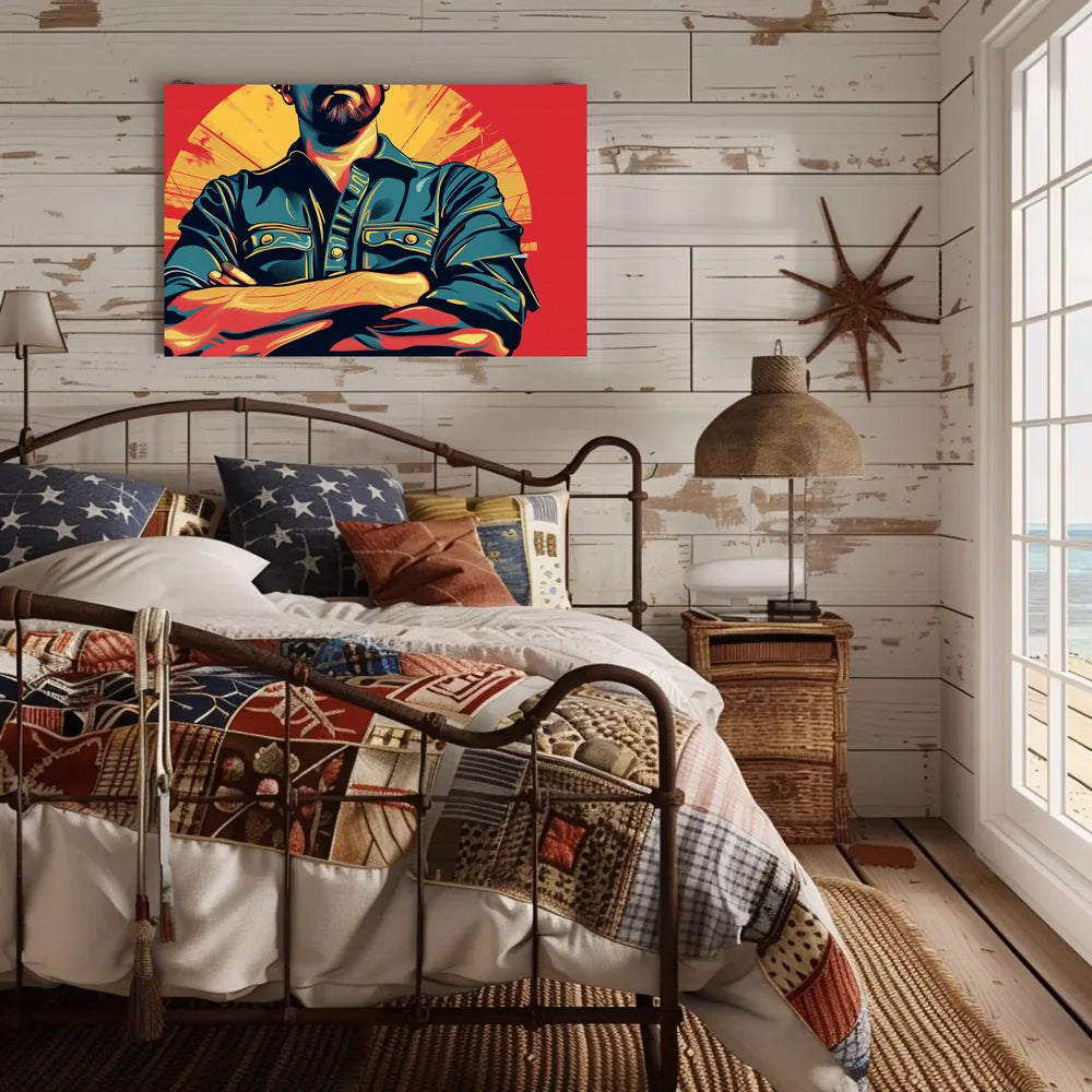 Empowering Retro Pop-Art Poster: Strength and Revolution