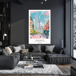 Vibrant Toronto Skyline Poster PosterGoat