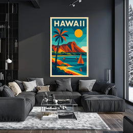 Vibrant Hawaii Landscape Poster